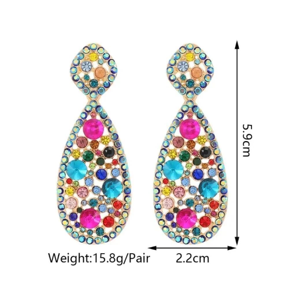Blue Waterdrop Earrings - Picture 3 of 3